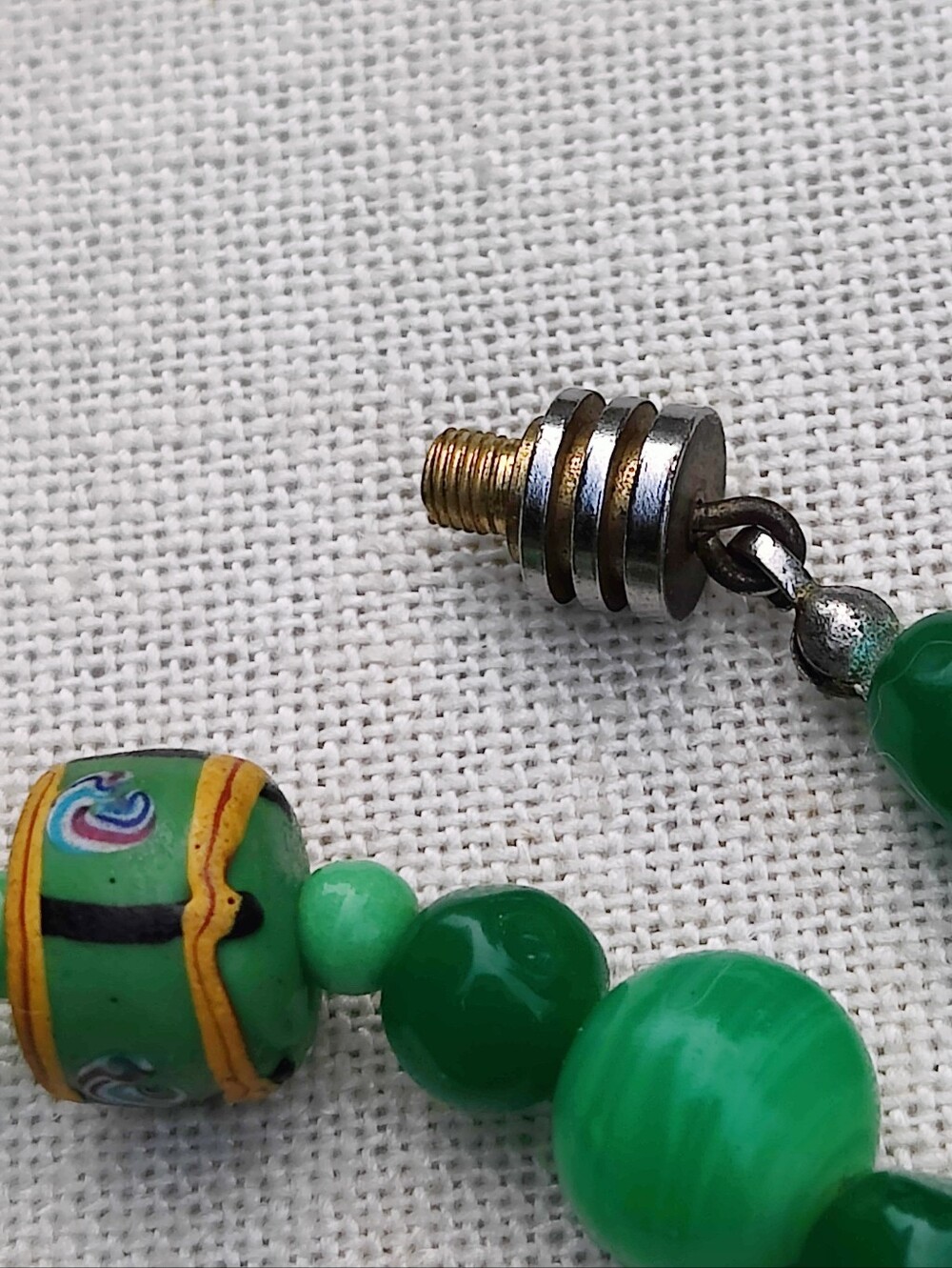 Antique African Trade Beads And  Art Glass Necklace - Picture 6 of 8